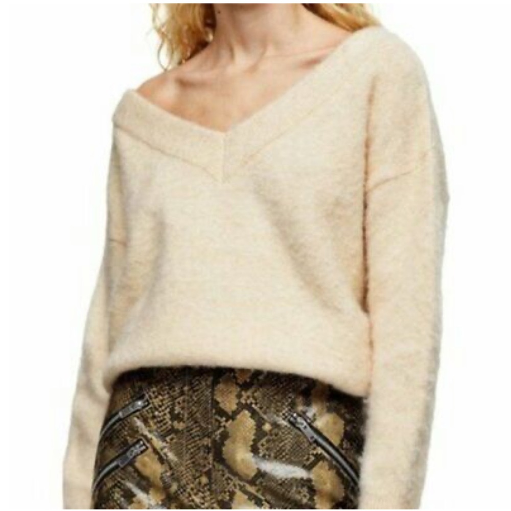 Topshop Double V-Neck Sweater